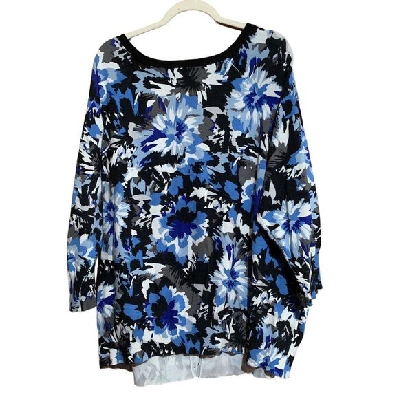 Lane Bryant Womens Plus Size 26 28 Multicolor Floral Print Button Cardigan - Picture 4 of 7